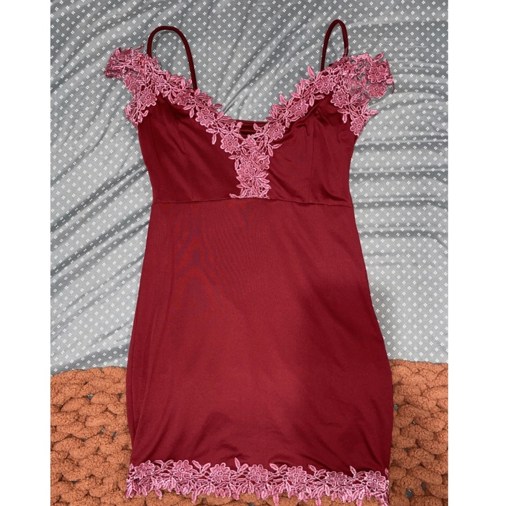 Slip Dress with Lace Detail